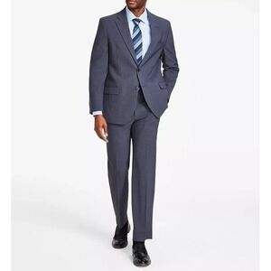 Nautica Mens 2-pc Suit Blazer Jacket 48R Pants 43Wx33L Charcoal E121778